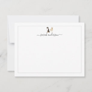 Bernese Mountain Dog Golden Doodle Border Note Card