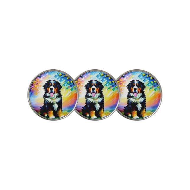 Bernese Mountain Dog Golf Ball Markers (3 Up)