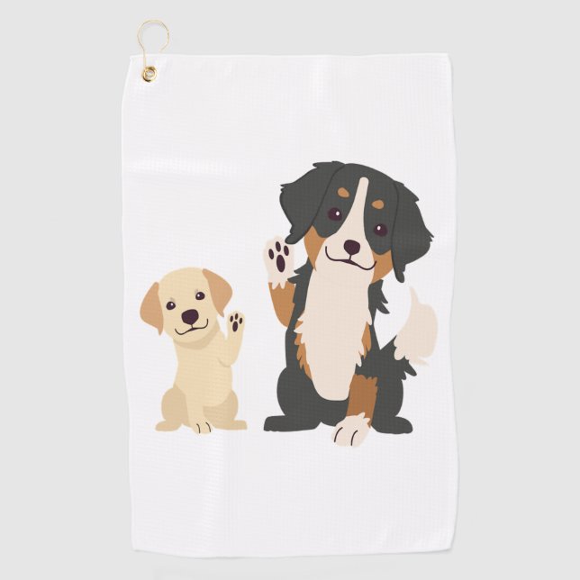 bernese mountain dog  golf towel (Front)