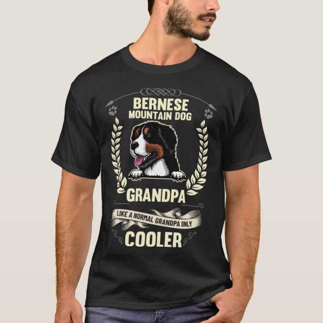 Bernese Mountain Dog Grandpa Like A Normal Grandpa T-Shirt (Front)