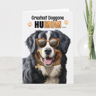 Bernese Mountain Dog Greatest HuMOM Mother's Day Holiday Card
