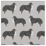 Bernese Mountain Dog grey Fabric