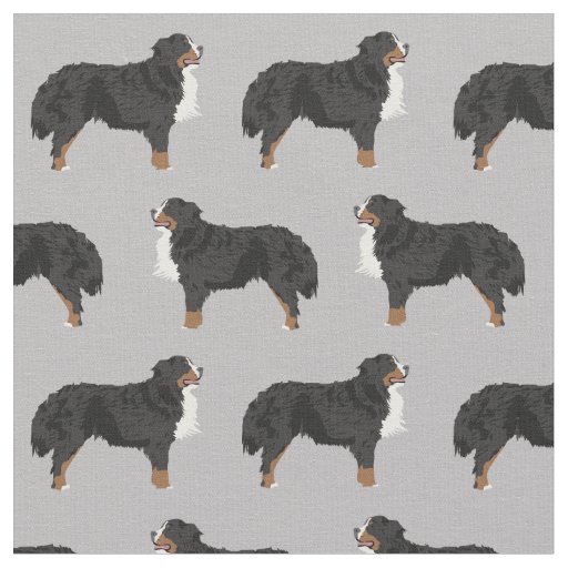 Bernese Mountain Dog grey Fabric