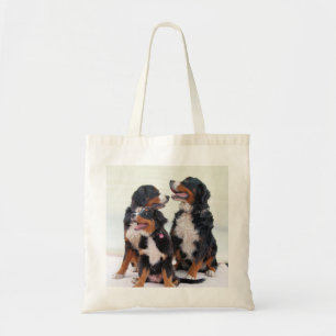 bernese mountain dog group tote bag