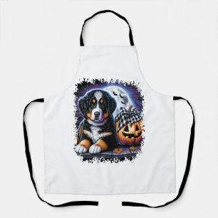 Bernese Mountain Dog Halloween Apron