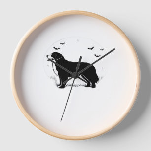 Bernese Mountain Dog – Halloween Moon Silhouette O Clock