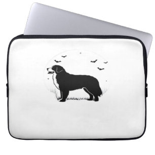 Bernese Mountain Dog – Halloween Moon Silhouette O Laptop Sleeve