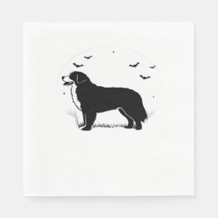 Bernese Mountain Dog – Halloween Moon Silhouette O Napkins
