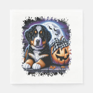 Bernese Mountain Dog Halloween Napkins