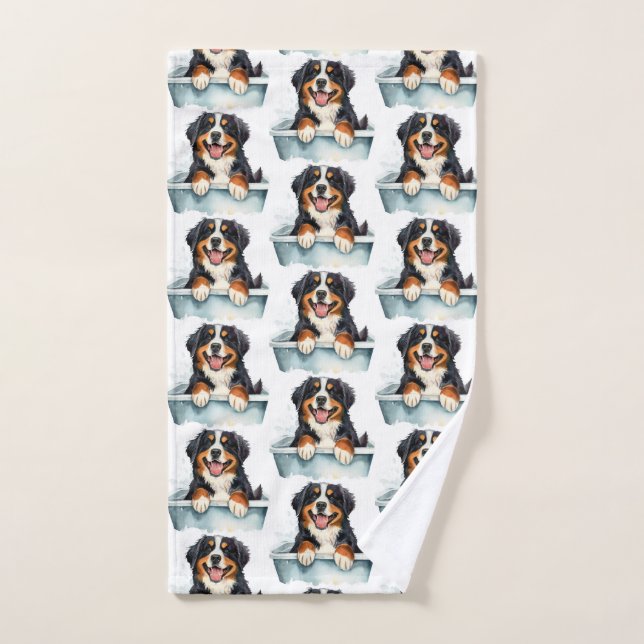 Bernese Mountain Dog Hand Towel (Hand Towel)