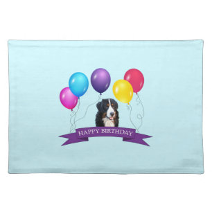 Bernese Mountain Dog Happy Birthday Placemat