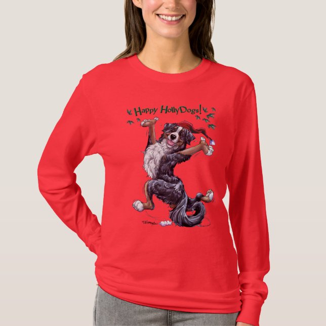 Bernese Mountain Dog Holiday shirt (Front)