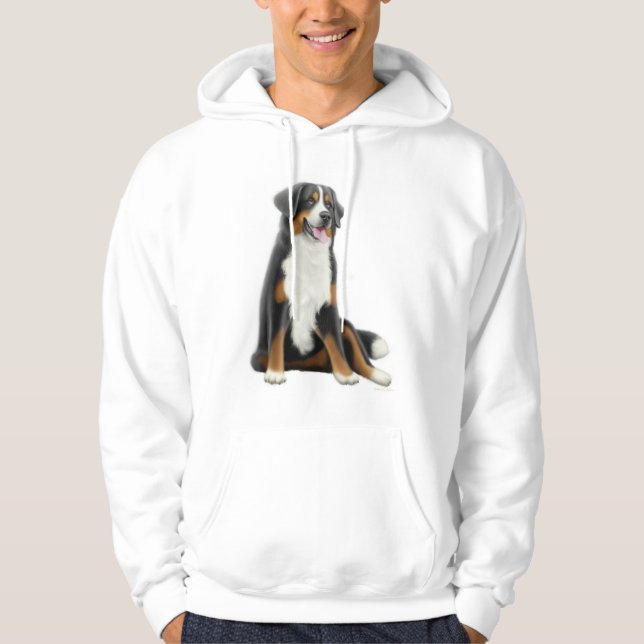Bernese Mountain Dog Hooded Sweatshirt (Front)