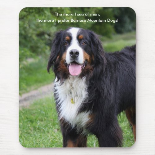 Bernese mountain dog humour funny mousepad