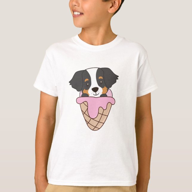 Bernese Mountain Dog Ice Waffle Sweet Animals T-Shirt (Front)
