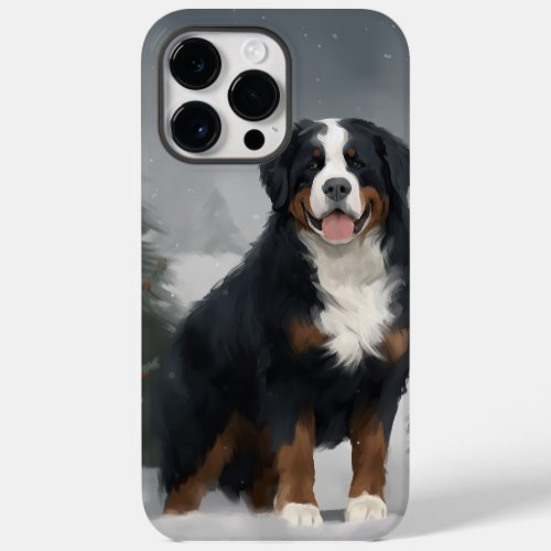 Bernese Mountain Dog in Snow Christmas  Case_Mate iPhone 14 Pro Max Case