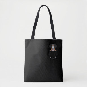Bernese Mountain Dog In The Breast Pocket Tote Bag