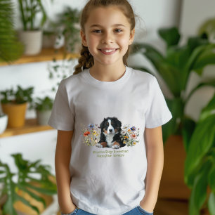 Bernese Mountain Dog in Wildflowers T-Shirt