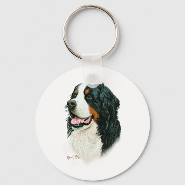Bernese Mountain Dog Keychain (Front)