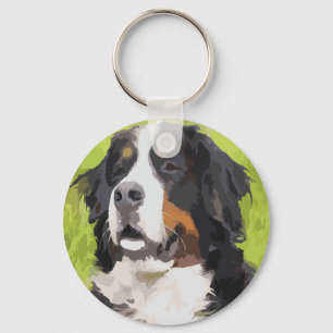 Bernese mountain dog keychain