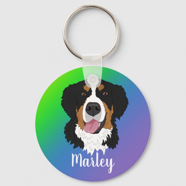 Bernese Mountain Dog Keychain (Front)
