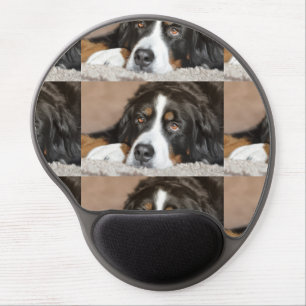 bernese mountain dog laying gel mouse pad