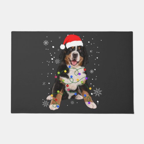 Bernese Mountain Dog Lights Christmas Matching Fam Doormat