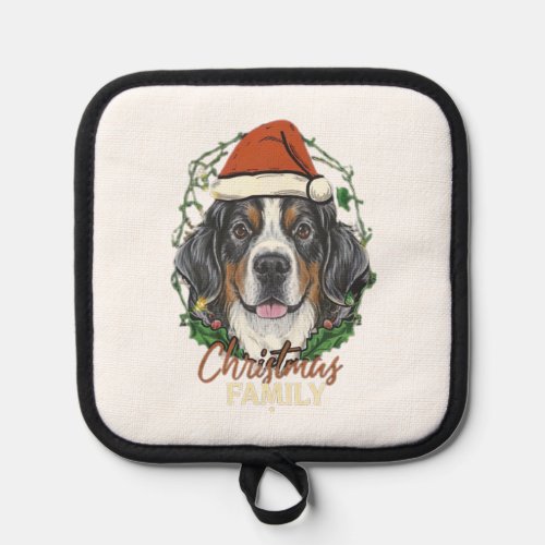 Bernese Mountain Dog Lights Christmas Matching Fam Pot Holder