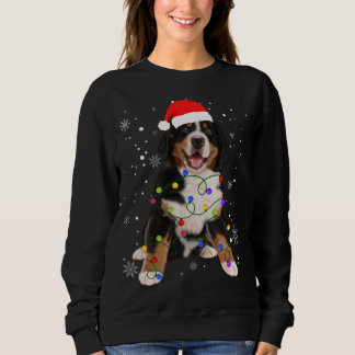 Bernese Mountain Dog Lights Christmas Matching Fam Sweatshirt