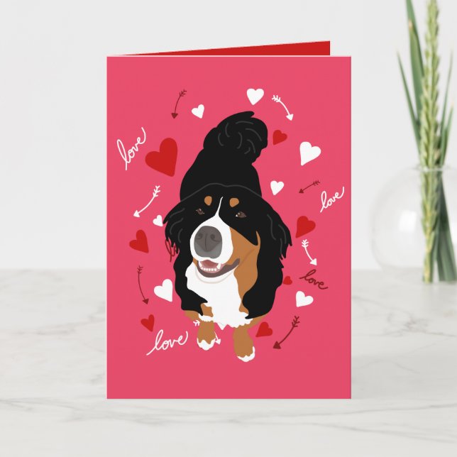 Bernese Mountain Dog Love Card (Front)