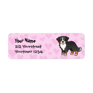 Bernese Mountain Dog Love Label