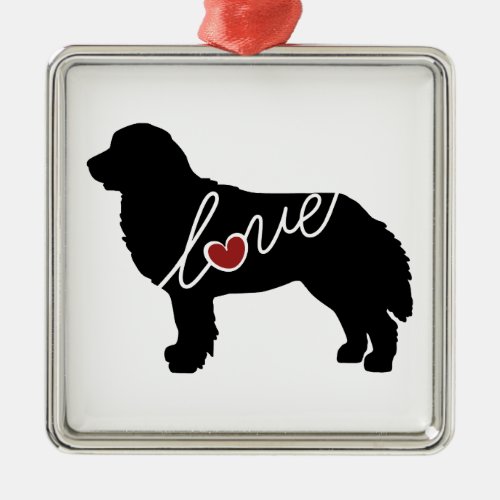 Bernese Mountain Dog Love Metal Ornament