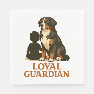 Bernese Mountain Dog Loyal Family Guardian Napkins