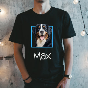 Bernese Mountain Dog Male Face with Name T-Shirt T-Shirt