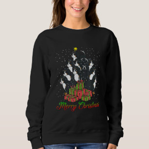 Bernese Mountain Dog Matching Santa Christmas Tre Sweatshirt