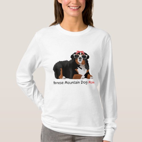 Bernese Mountain Dog Mom Bandana Pet Lover Gift T_Shirt
