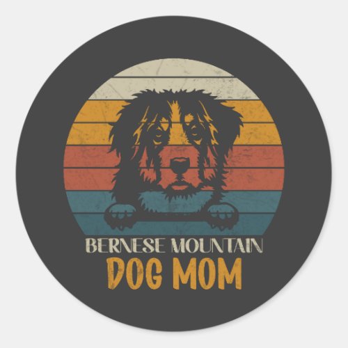 Bernese Mountain Dog Mom Bernese dog mom Classic Round Sticker