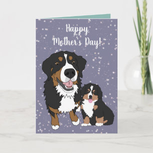 Bernese Mountain Dog Mothers Day Card
