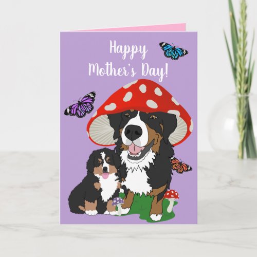 Bernese Mountain Dog Mothers Day Card
