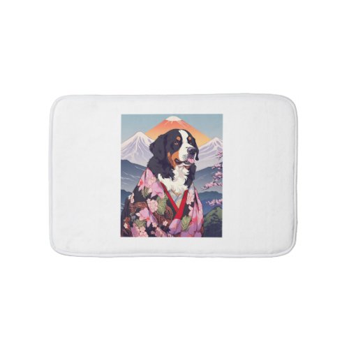 Bernese Mountain Dog Mount Fuji 3 Bath Mat