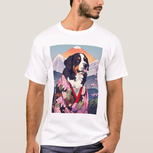 Bernese Mountain Dog Mount Fuji 3 T_Shirt