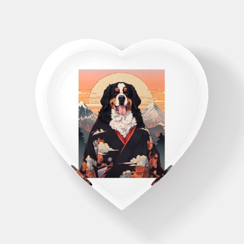 Bernese Mountain Dog Mount Fuji   Paperweight