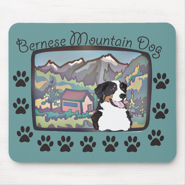bernese mountain dog mouse pad (Front)