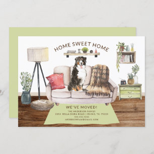 Bernese Mountain Dog Moving Announcement