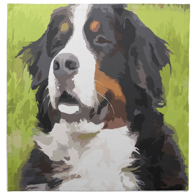 Bernese mountain dog napkin (Front)
