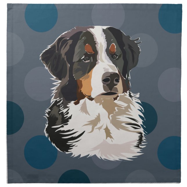 Bernese Mountain Dog Napkin (Front)