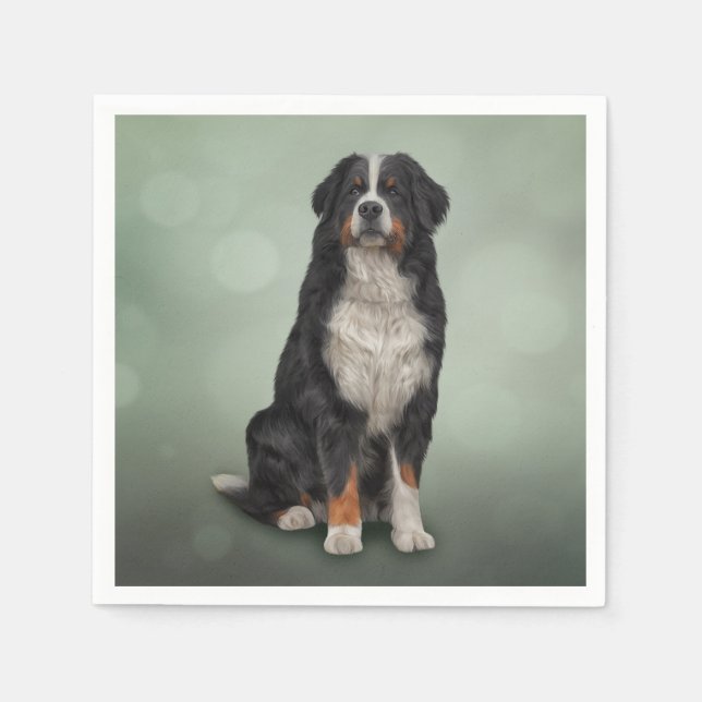 Bernese Mountain Dog Napkins (Front)