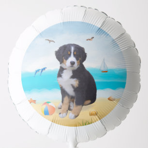 Bernese Mountain Dog on Beach Balloon