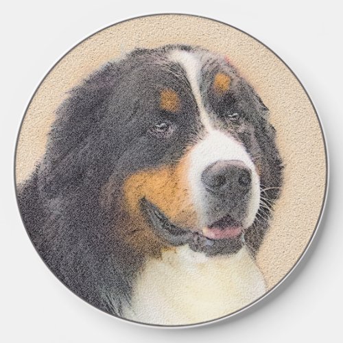 Bernese Mountain Dog Painting _ Cute Original Do Wireless Charger