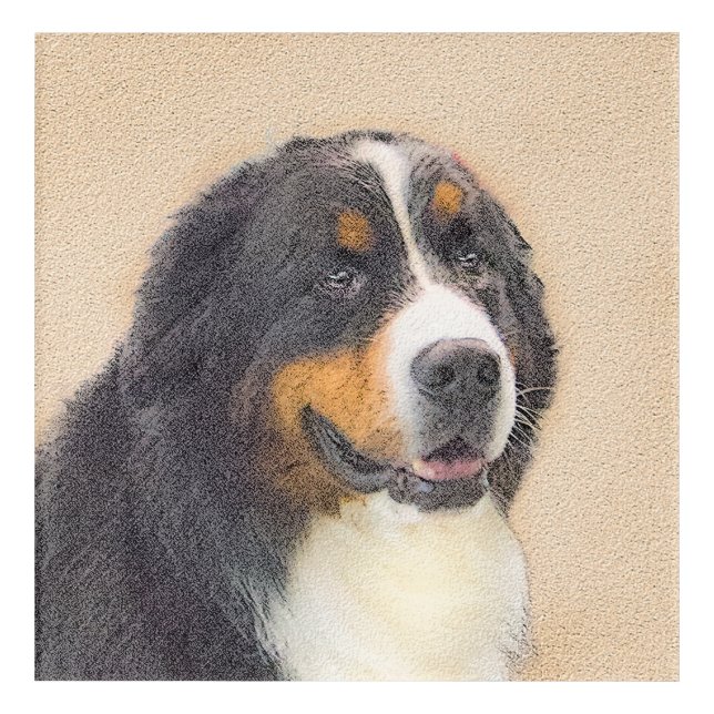 Bernese Mountain Dog Painting - Original Dog Art (Front)